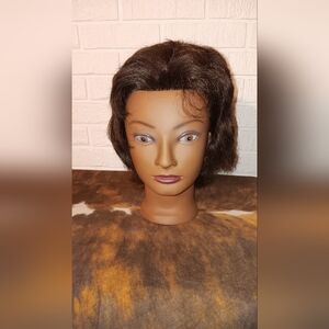 Women's Brown Hair Mannequin Head